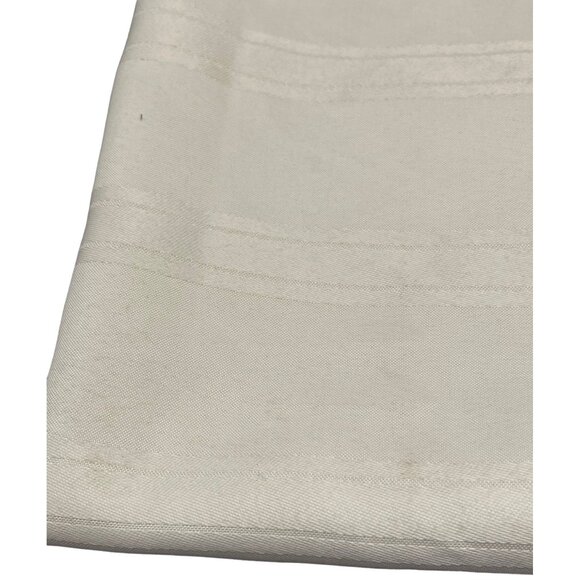 tablecloth white with raised stripes 54" x 72" polyester READ - Picture 1 of 5